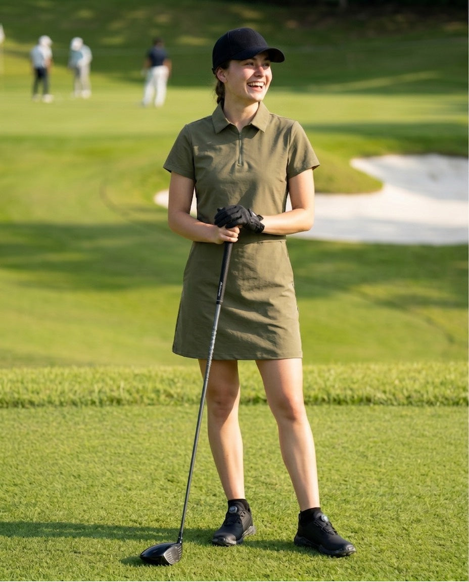 【予約販売】 『unnames.golf』テックワンピ　khaki