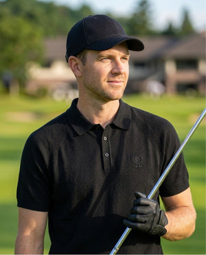 【予約販売】『unnames.golf』ニットポロ Black