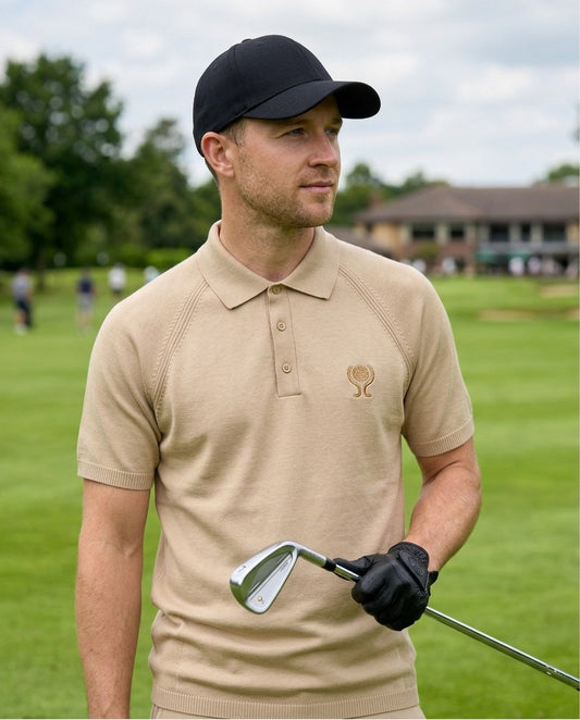 【予約販売】『unnames.golf』ニットポロ beige